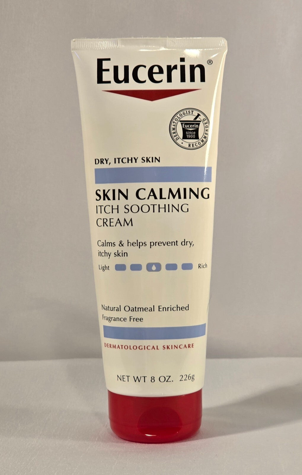 EUCERIN SKIN CALMING CREAM FOR DRY ITCHY SKIN FRAGRANCE FREE 8oz