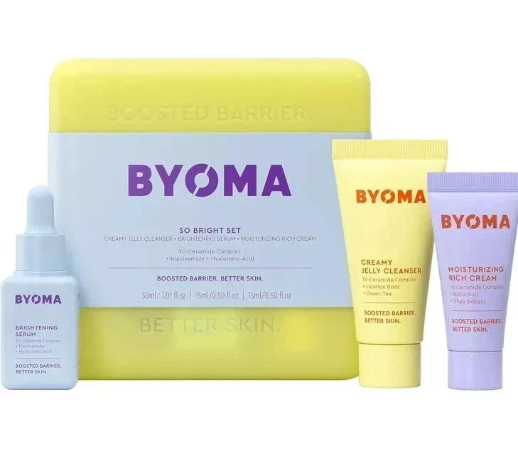 BYOMA So Bright Set Creamy Jelly, Brightening Serum, Moisturizing Cream