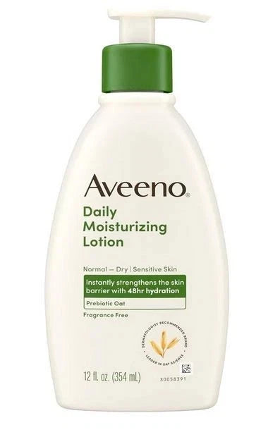 Aveeno Daily Moisturizing Body Lotion with Soothing Prebiotic Oat, 12 fl. Oz