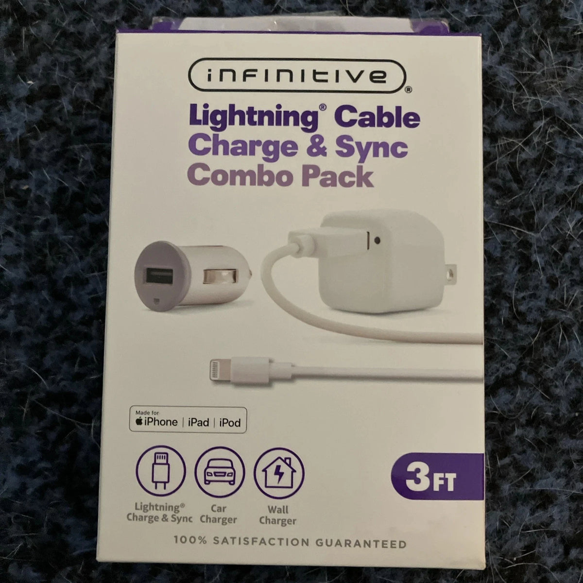 Infinitive Cable Charge/Sync Combo Pack - Wall and Car - 3ft. - Sealed