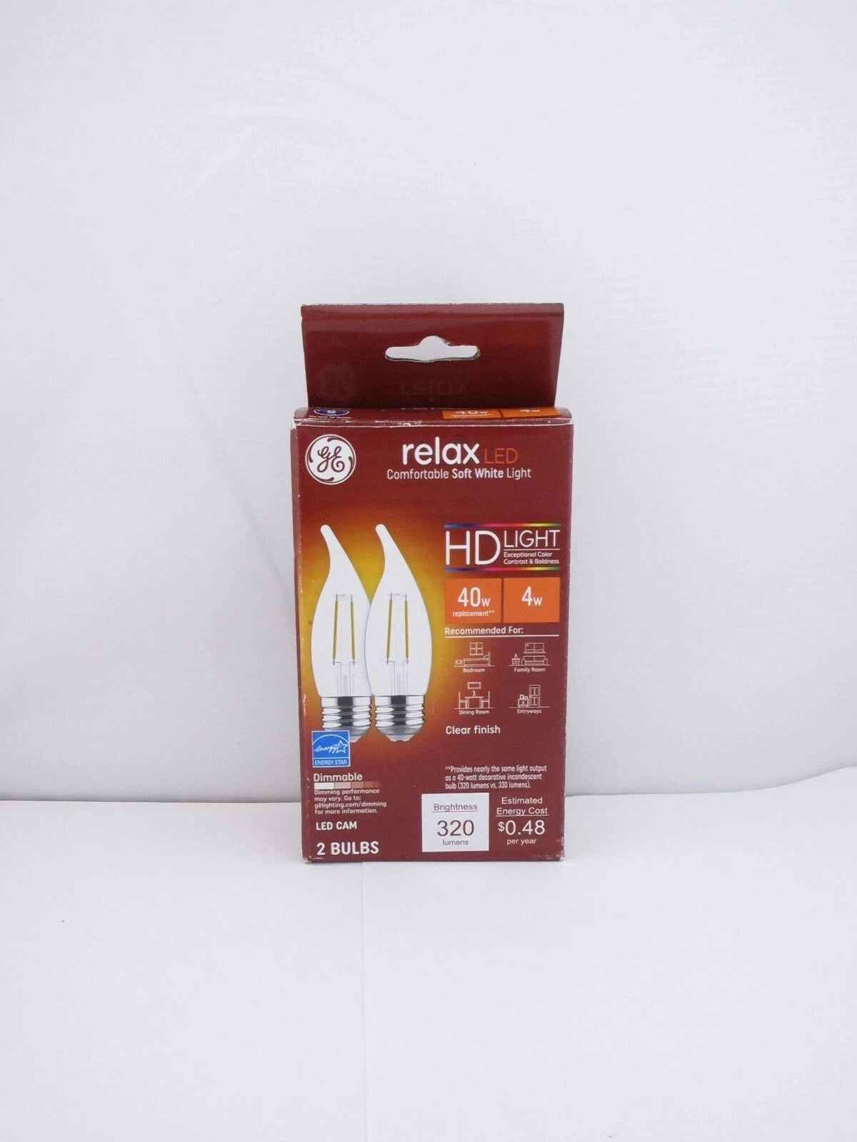 Relax LED Soft White HD Light Bulbs 2 Bulbs-*FREE SHIPPING, NEW*