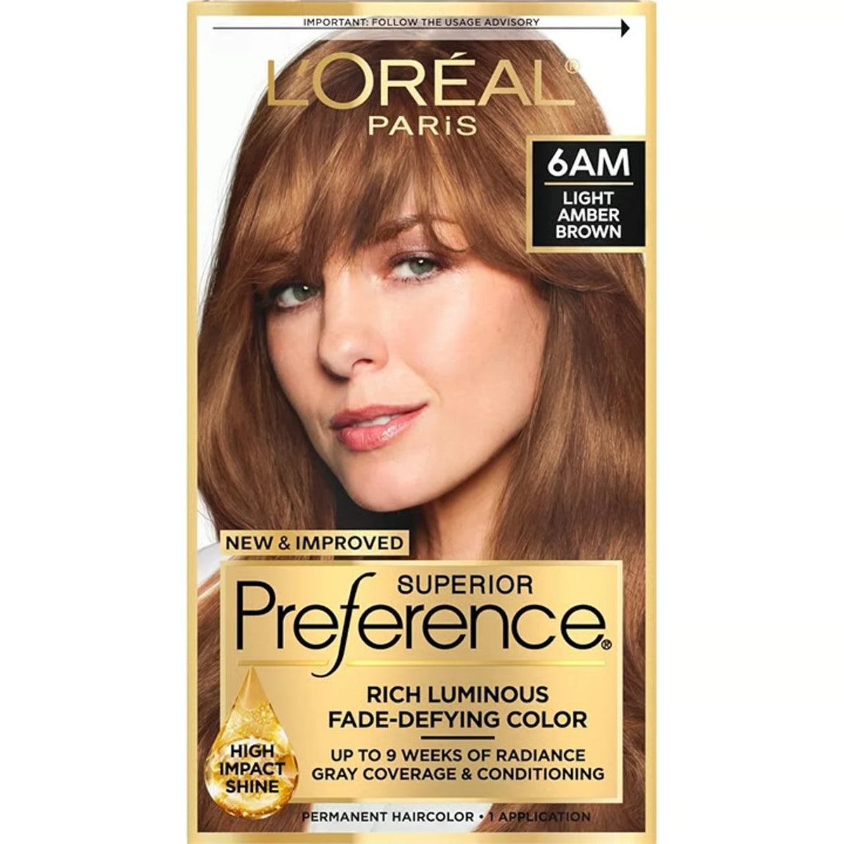 L'Oreal Paris Superior Preference Fade-Defying + Shine Permanent Hair Color, 8 M