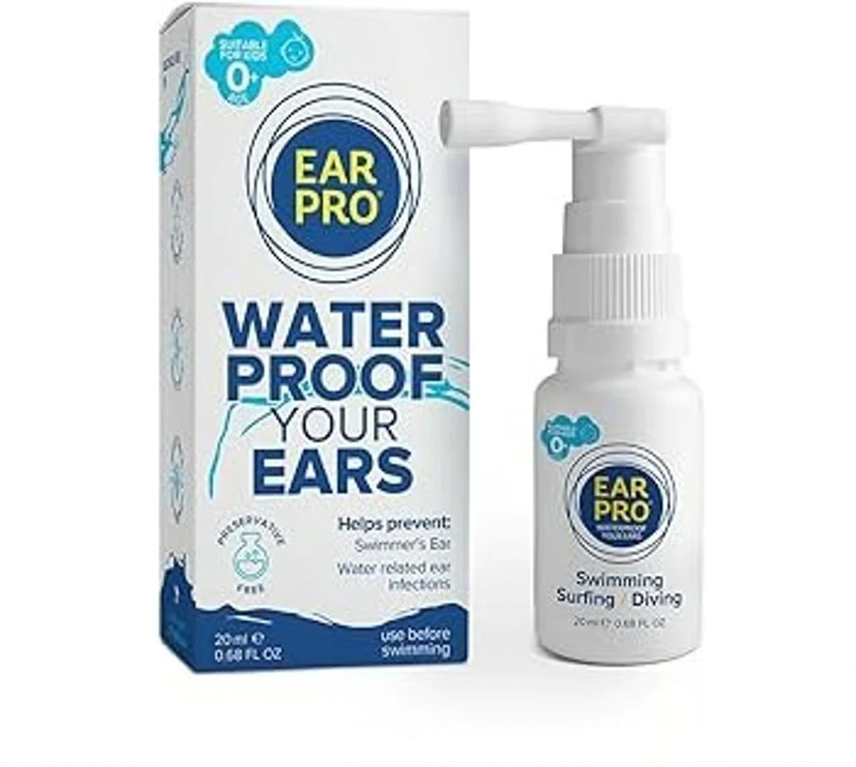 EAR PRO WATER PROOF YOUR EARS for WATER RELATED EAR INFECTIONS EXP 4/2027