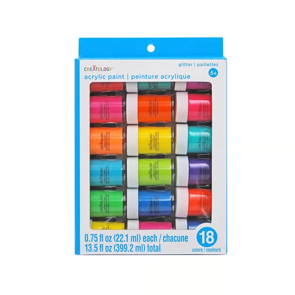 Bright Glitter 18ct Color Acrylic Paint Set by Creatology