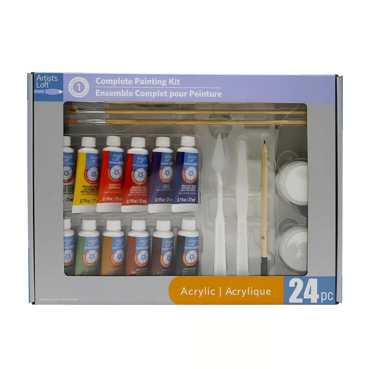 ARTIST LOFT ACRYLIC COMPLETE PAINTING KIT 24 PC
