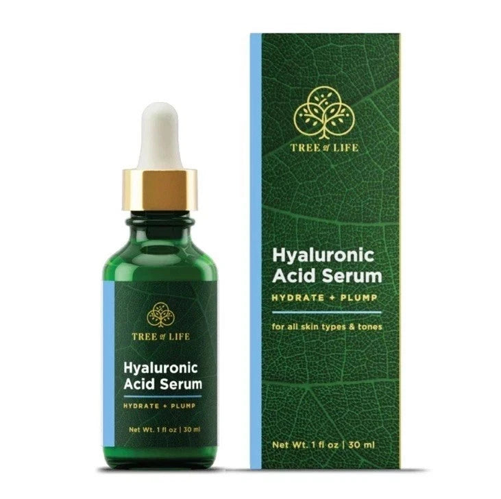 Tree of Life Hyaluronic Acid Face Serum, Hydrates, Plumps, Moisturizes 2oz
