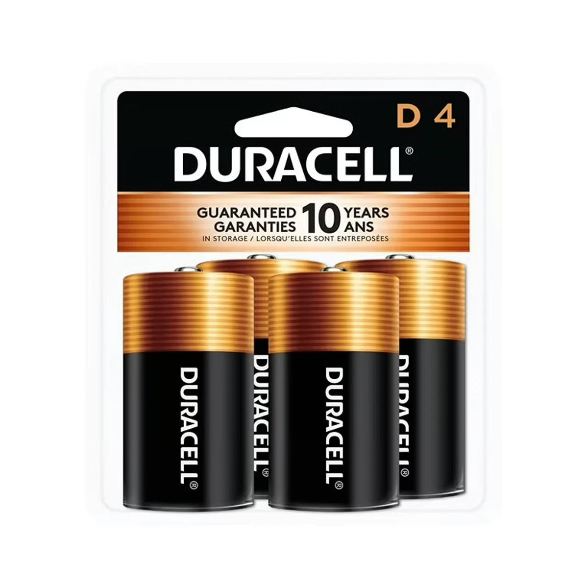Duracell (D-CTx4) Coppertop D Alkaline Batteries - Set of 4
