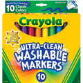 Crayola Ultra-Clean Washable Broad Line Markers, 10 Ct