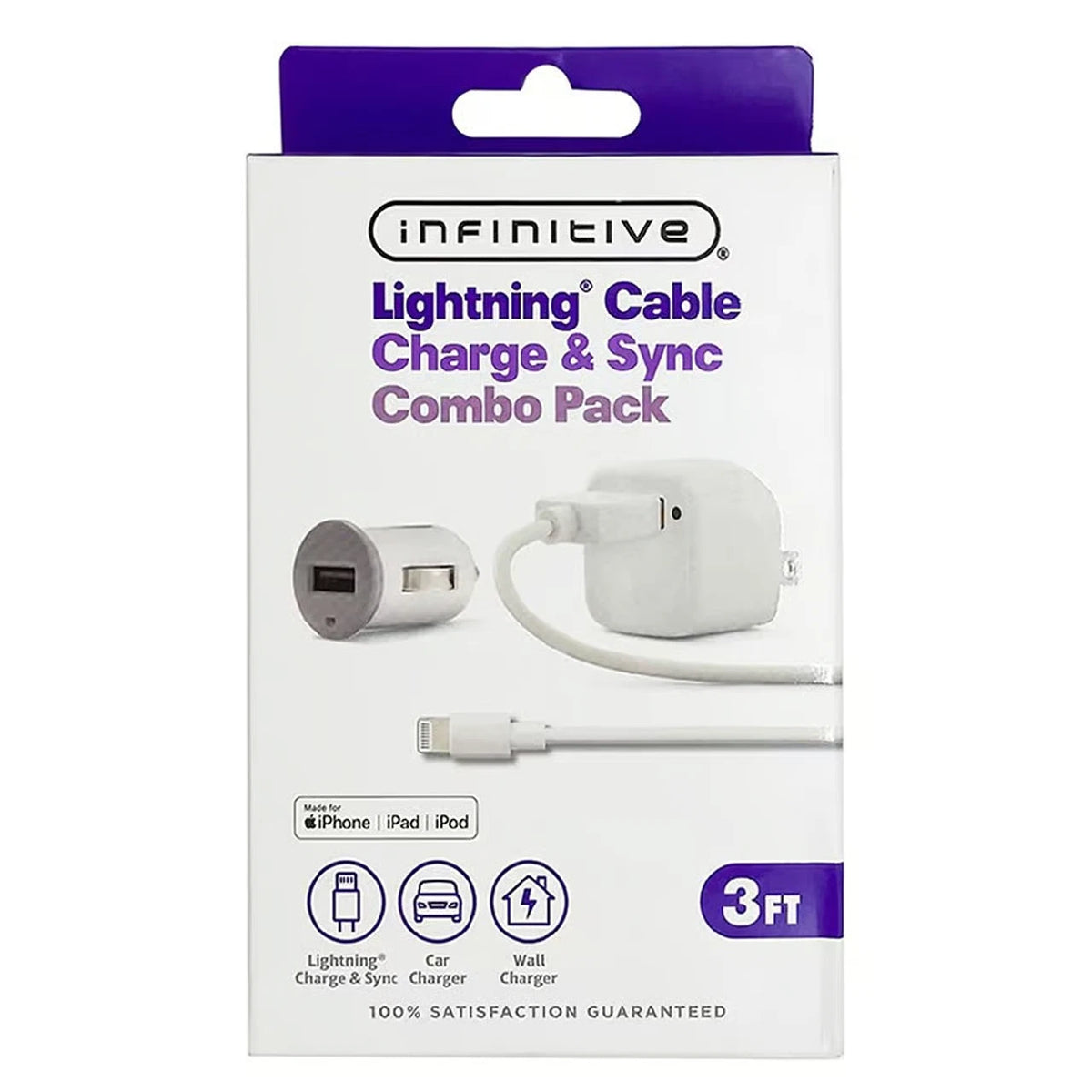 3ft iphone charger + CABLE with SYNC INFINITIVE