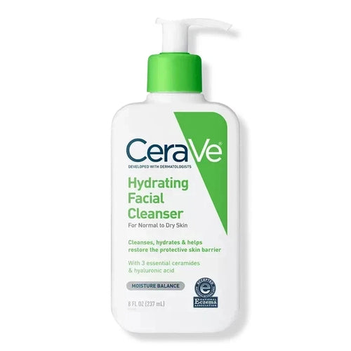 8 oz CeraVe Hydrating Facial Cleanser with Ceramides & Hyaluronic Acid