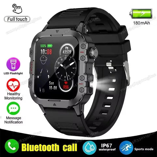 2026 Ruggary Smart Watch Men IP67 3ATM Outdoor Sports Fitness Tracker Blood Pres