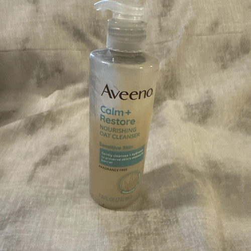 Aveeno Face Calm + Restore NOURISHING OAT CLEANSER Gently Cleans *DENTED* 7.8oz