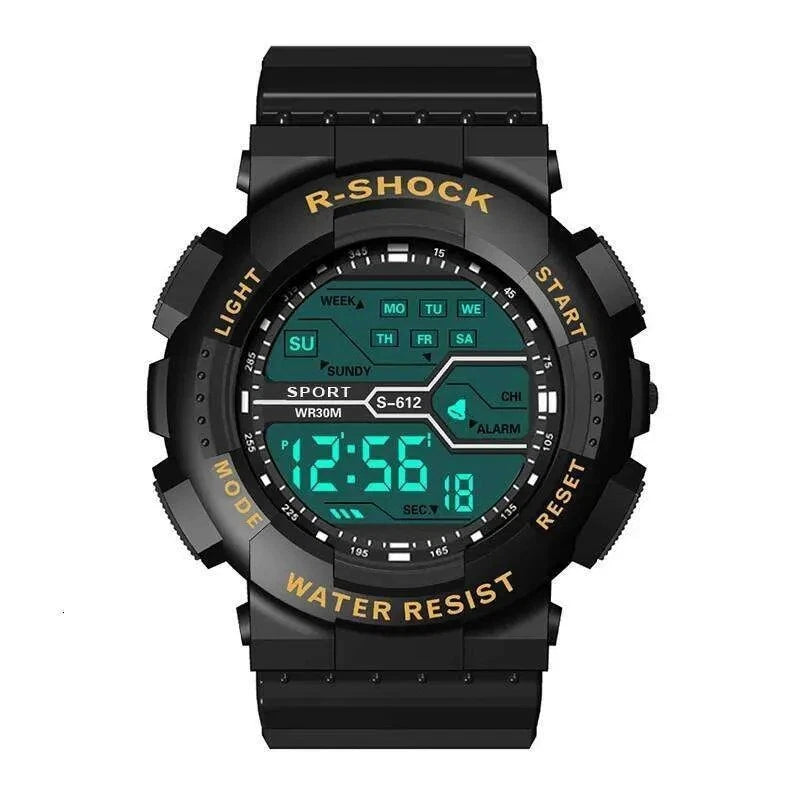 Men's Digital Sports Watch LED Waterproof Shock Resistant Large Screen Wrist