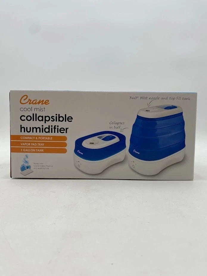 Crane Cool Mist Collapsible Humidifier 1 Gallon Tank New