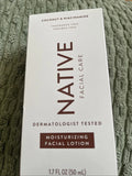 Native Facial Care Moisturizing Facial Lotion Coconut & Niacinamide 1.7 Oz
